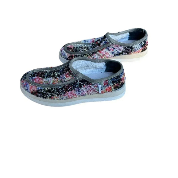 P448 Bubble Slip On Sneakers Sz 9 / 39 | Colorful Woven Patchwork Italy Designer - Picture 5 of 10